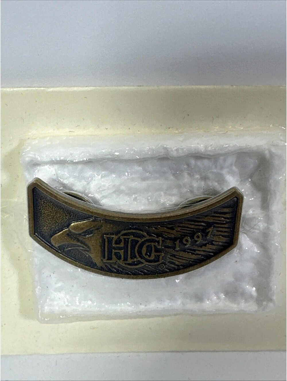 Harley Davidson Vintage 1997 HOG Harley Owners Group Membership Rocker Vest Pin